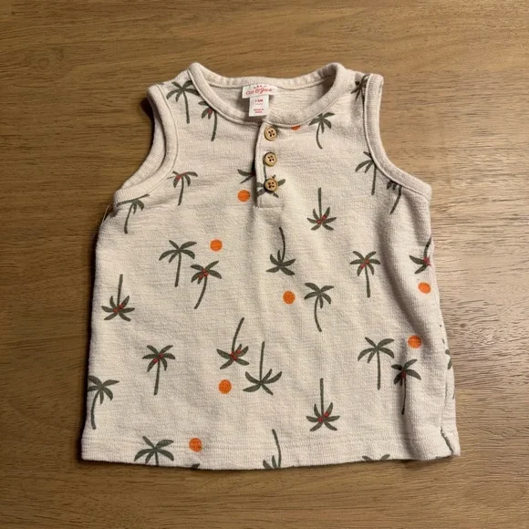 Cat & Jack adorable matching set 12M, palm trees - Picture 2 of 4